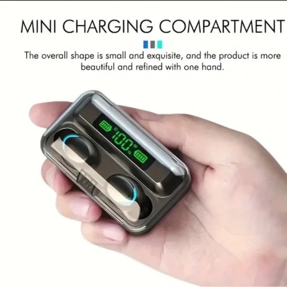 TWS F9 True Wireless Stereo Earbuds w/ Power Bank - Picture 7 of 7